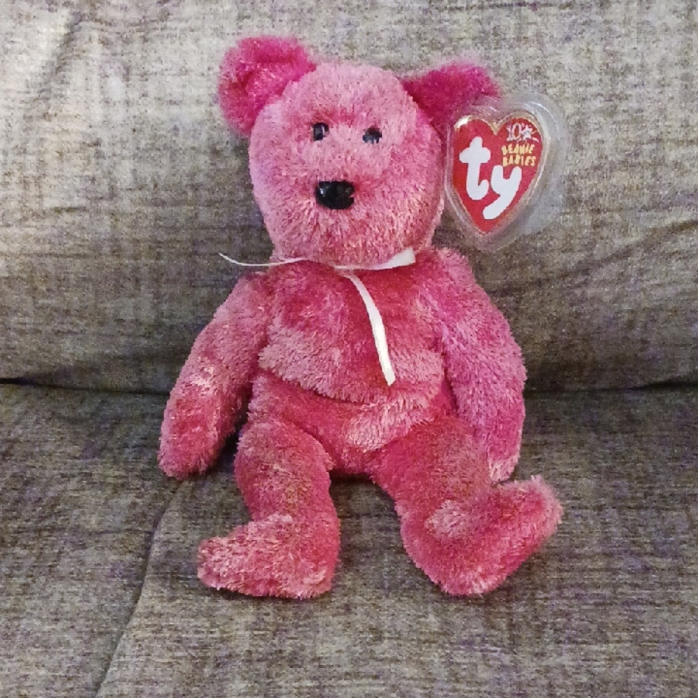 Ty Beanie Baby SHERBET the Pink Teddy Bear 2001, Retired